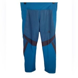 adidas Climalite Performance Leggings Blue Black – Size S